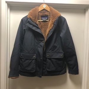 Patagonia women's maple grove jacket in smolder blue